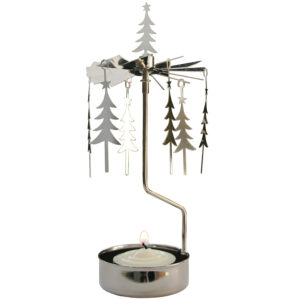 Schmales Weihnachtsbaum-Teelichtkarussell