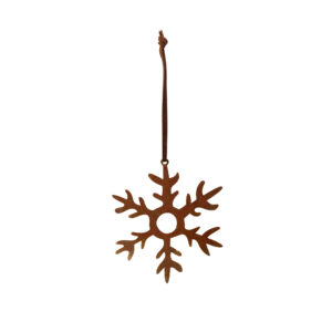 Rostige Schneeflocke kleiner Metallanhänger