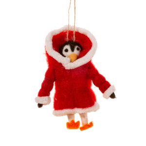https://www.franzel.euPinguin im Wintermantel Weihnachtshänger