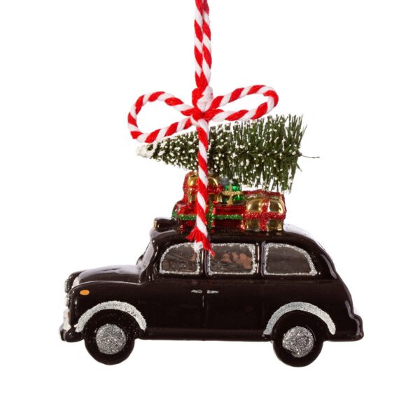 Schwarze Taxi Weihnachtshänger