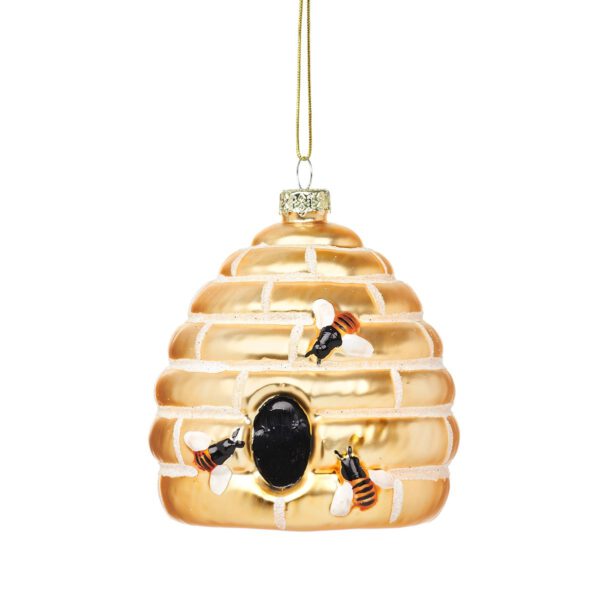 Bienenstock Weihnachtskugel