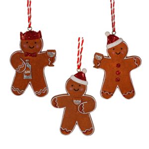 Lebkuchenmann Gin Weihnachtshänger (Set 3)