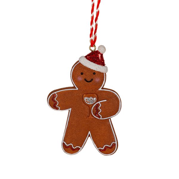 Lebkuchenmann Gin Weihnachtshänger (Set 3) - Sass & Belle – Bild 3