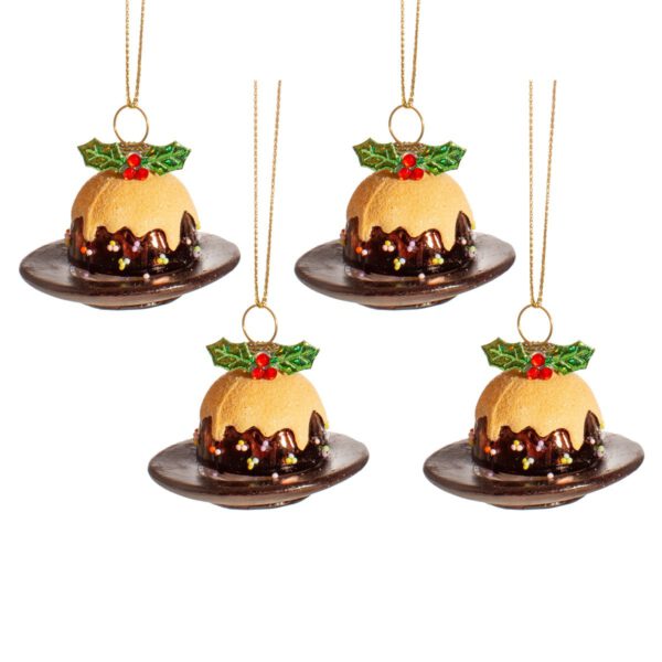 Mini-Weihnachtspudding-Weihnachtskugel (Set4)