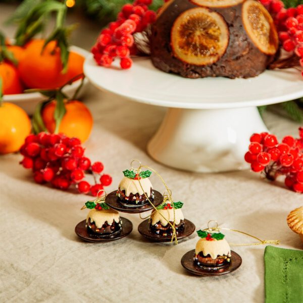 Mini-Weihnachtspudding-Weihnachtskugel (Set4) - Sass & Belle – Bild 2