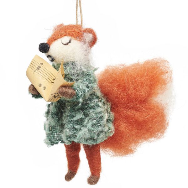 Singender Fuchs Filz Weihnachtshänger