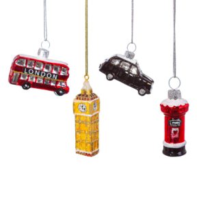Londoner Ikonen Mini-Weihnachtshänger (Satz 4)
