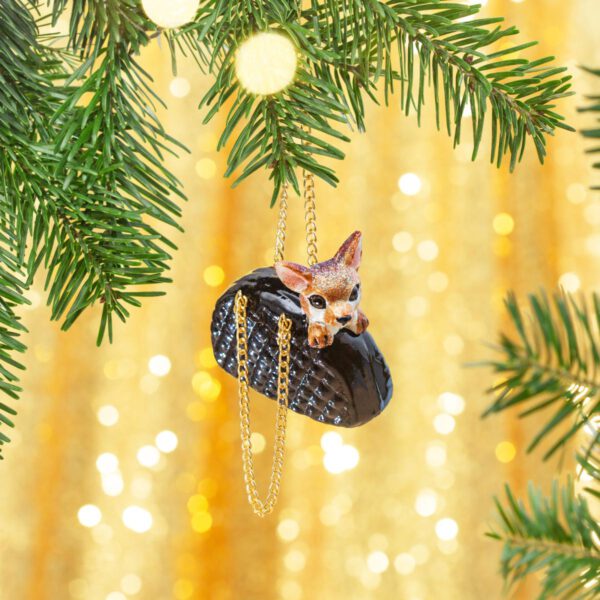 Chihuahua in Handtasche Weihnachtshänger