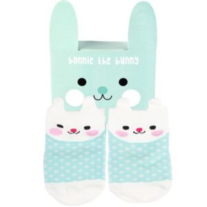 Grüne Häschen-Babysocken