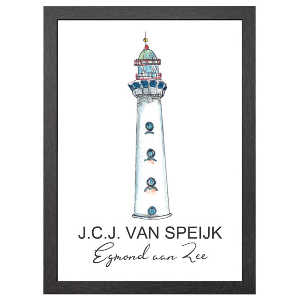Paard van Marken Leuchtturm Poster Im A2-Rahmen