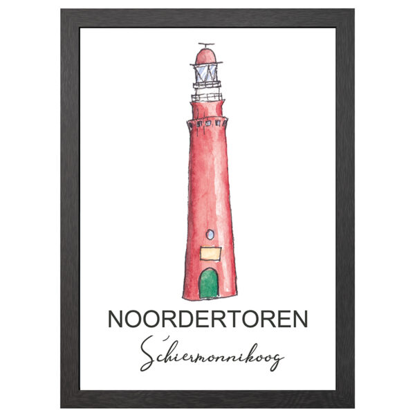 Leuchtturm Schiermonnikoog Poster Im A2-Rahmen