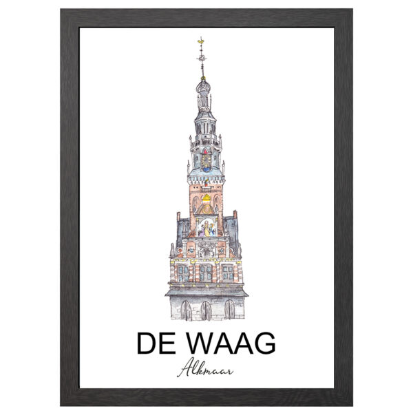 De Waag Alkmaar Poster Im A2-Rahmen