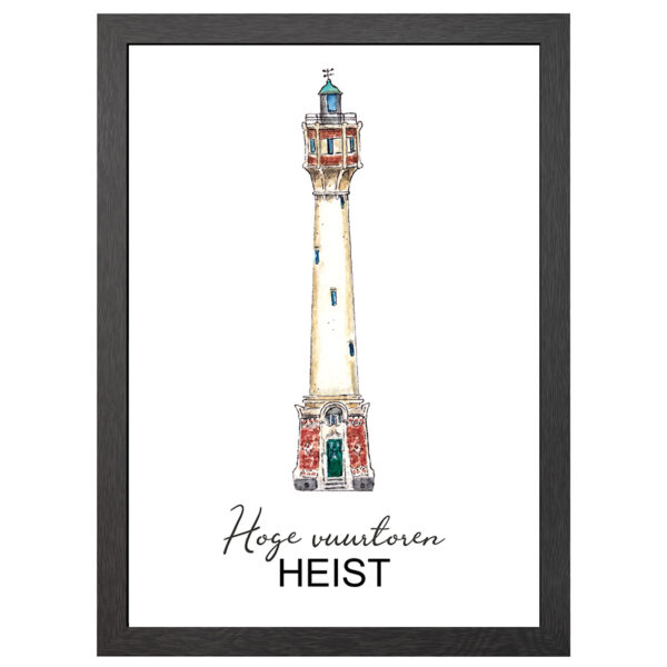 Heist Hoher Leuchtturm Poster Im A2-Rahmen