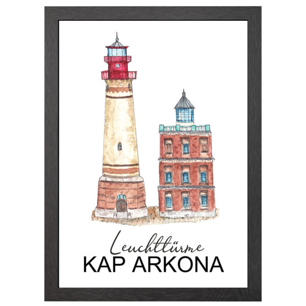 Kap Arkona Leuchtturm Poster Im A2-Rahmen