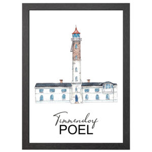 Timmendorf Leuchtturm Poster Im A2-Rahmen