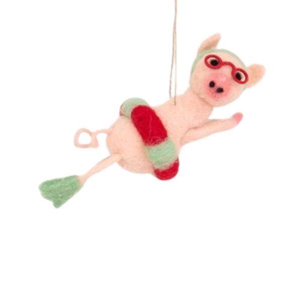 Schwein Filz Weihnachtshänger – Batela