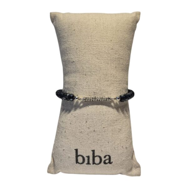 Dunkelblaues Armband mit Silberstab - BIBA