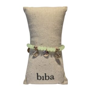 lichtgrünes Armband mit Kreisen in Rosé - BIBA