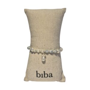 Weiße Perlenarmband mit Ananas - BIBA