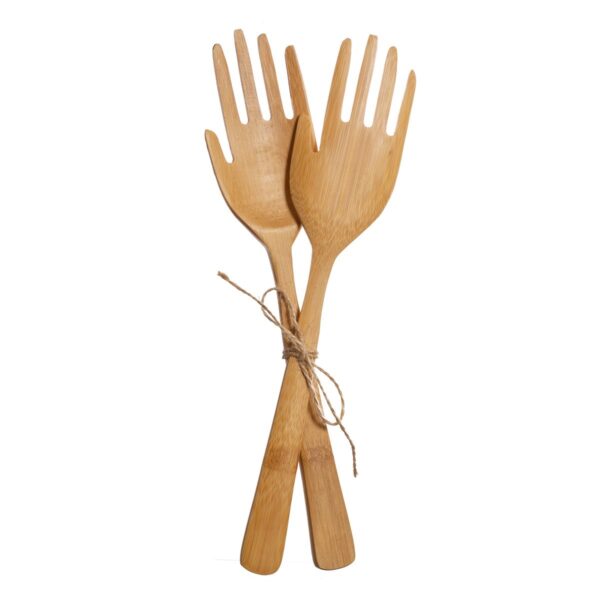 Bambus-Salatbesteck Hand