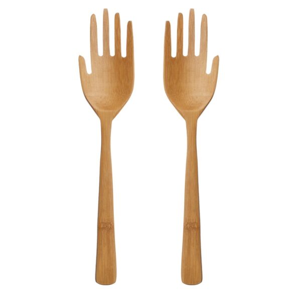 Bambus-Salatbesteck Hand