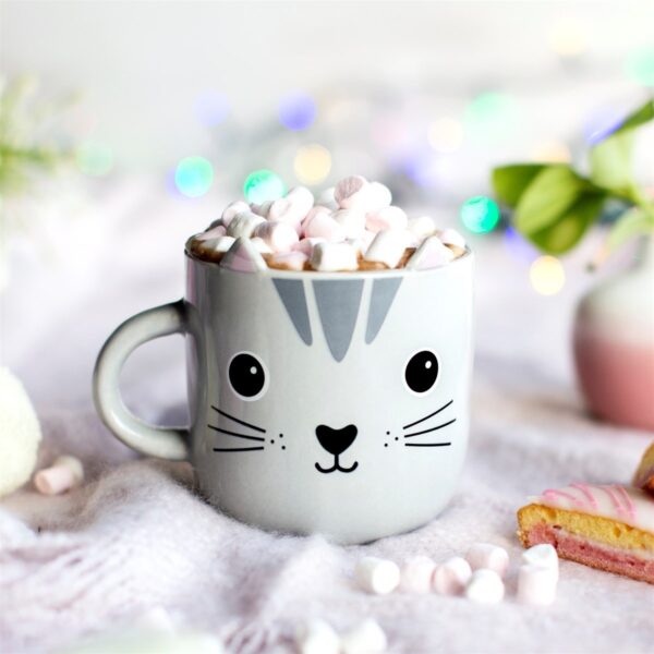 Graue Katze Becher